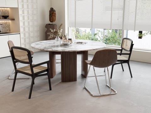 Round dining table