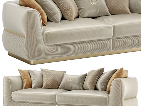 Affordable Luxury Style Multiplayer Sofa