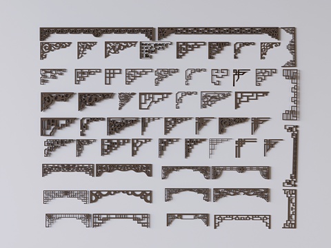 New Chinese-style Carved Corner Flower Corner Line