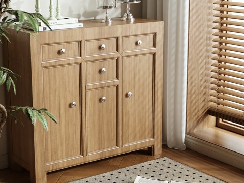 Log Entrance Cabinet Storage Cabinet