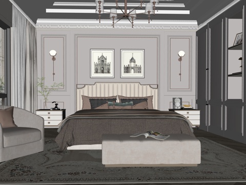 European-style master bedroom