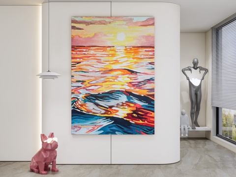 Modern Seaside Hanging Painting Decorative Painting