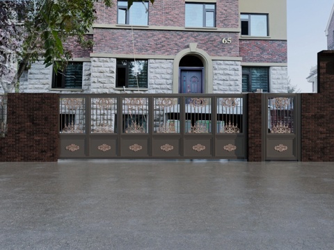 French Villa Railing Courtyard Gate Railing