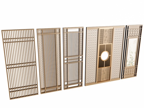 New Chinese grille partition screen