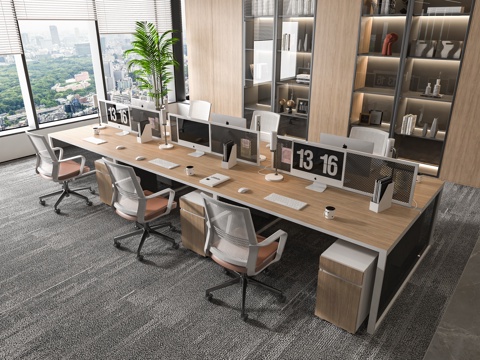 modern office desk and chair