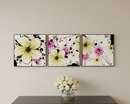 Modern Decorative Painting Flower Hanging Painting