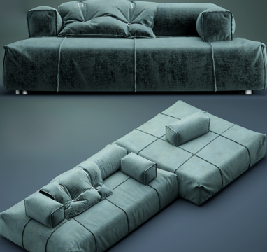 Cyan sofa module sofa multiplayer sofa