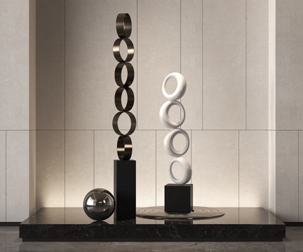 Modern abstract sculpture ornaments