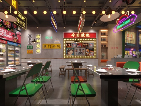 Industrial style Hong Kong style tea DiningRoom