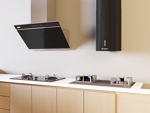 Modern Smoke Machine Range Hood Gas Hood Cabinet