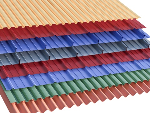 Modern color steel tile roof simple roof tin tile