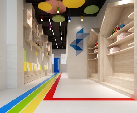 Modern kindergarten aisle