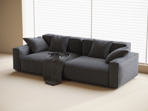 Modern fabric double sofa