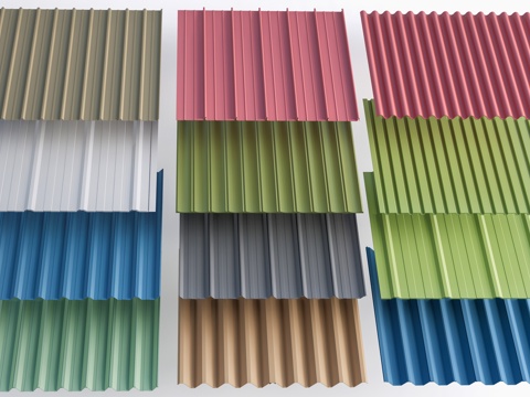 Modern color steel tile roof simple roof tin tile