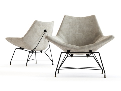 Modern Fabric Lounge Chair