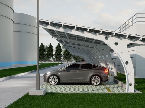 Solar Sunshade Car Shed Awning Car Shed