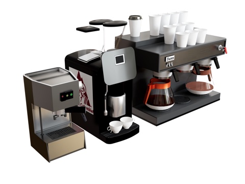 Commercial coffee machine Grinder coffee cup coffee pot