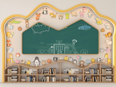 Kindergarten blackboard Wall children's theme wall background wall