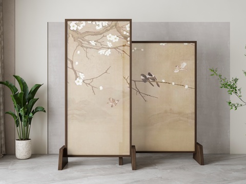 New Chinese-style Tulle Screen Insert Screen