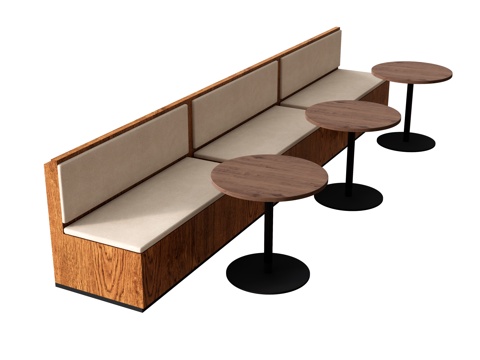 Log Style Booth Sofa Bar Card Seat Sofa