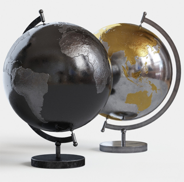 Modern Globe Crafts Ornaments