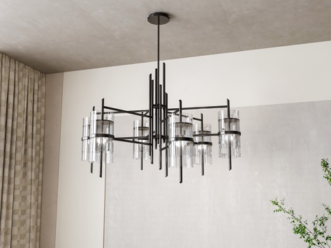 New Chinese multi-head chandelier