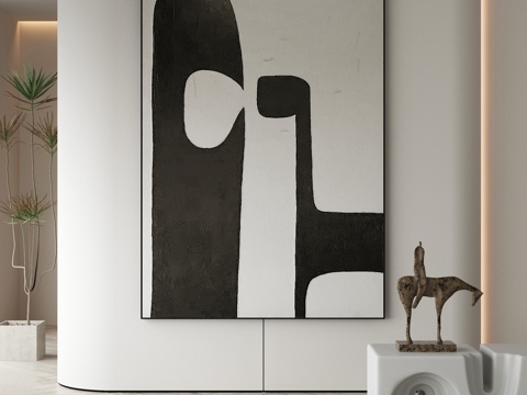 Modern Decorative Painting Black and White Painting Hanging Painting