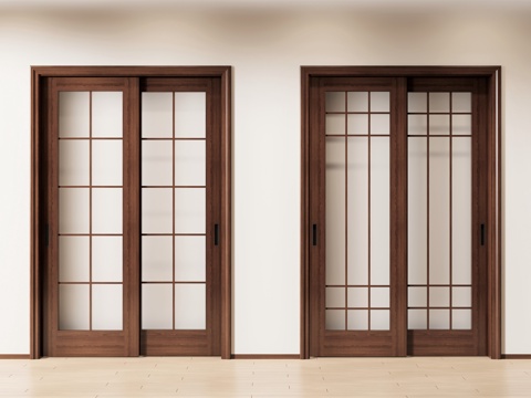 Neo-Chinese Style sliding door kitchen door wooden door sliding door