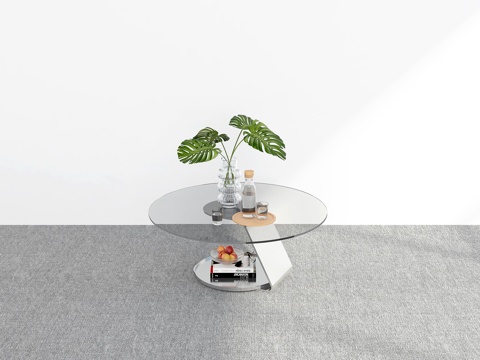 Round coffee table glass coffee table