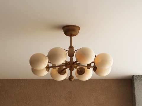 French multi-head chandelier