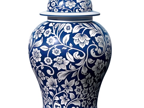 Chinese-style Blue and White General Jar Blue and White Porcelain Jar