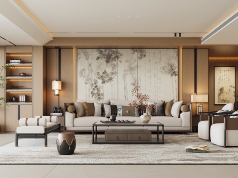 New Chinese Zen Living Room