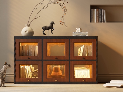 Quiet Bookcase Low Cabinet