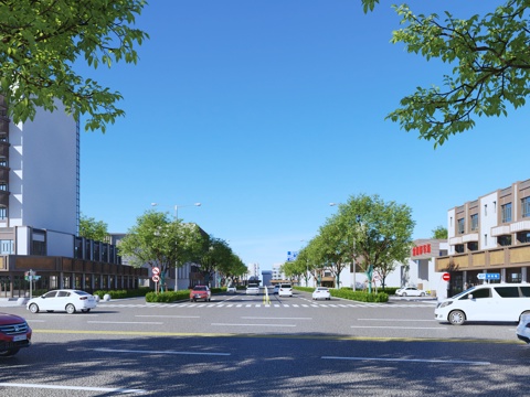 modern commercial street