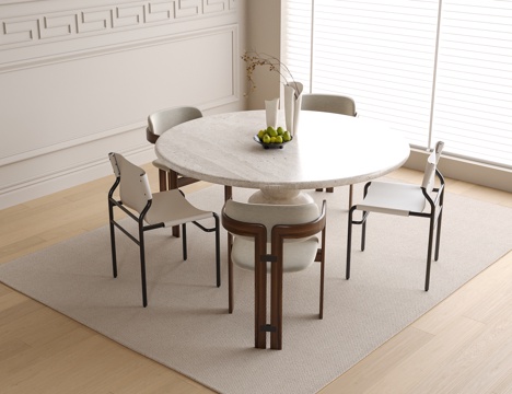 Modern Dining Table and Chair Round Dining Table