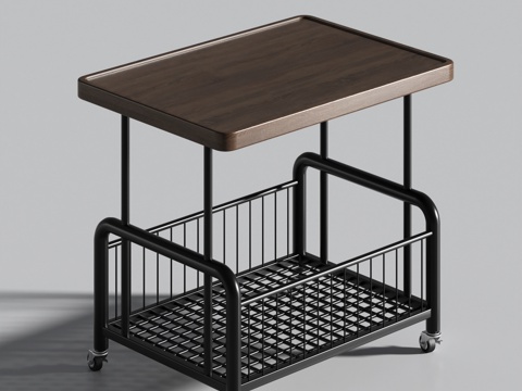 Modern trolley wrought iron cart