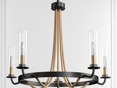 Modern multi-head chandelier