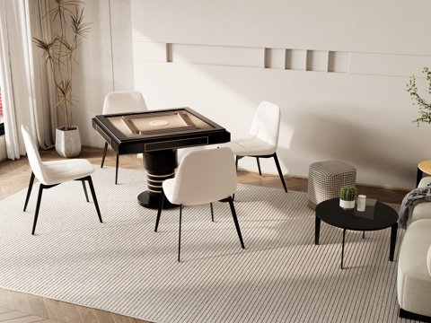 Modern Mahjong Table and Chair Chess and Cards Table and Chair