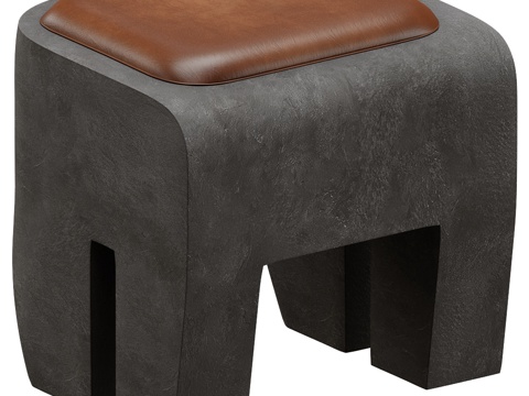 Mid-century Style Stool Square Stool Sitting Stool