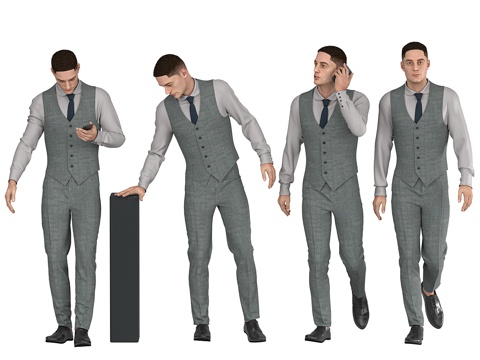 Business male suit figure