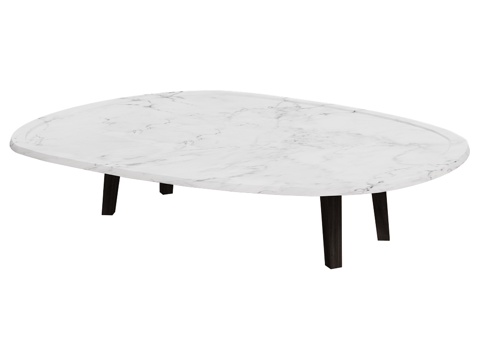 Baxter Italian Minimalist Coffee Table Marble Coffee Table