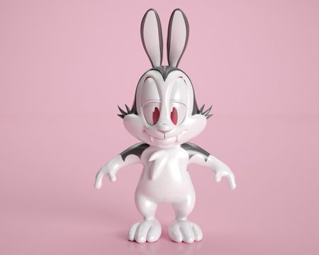 Bunny rabbit cartoon rabbit hand-made Q version rabbit Bugs Bunny