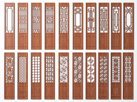 Chinese-style doors and windows, ancient built doors, plat doors, antique wooden doors