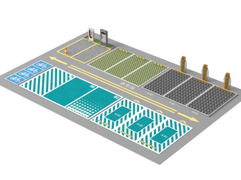 Modern parking lot Outdoor parking lot