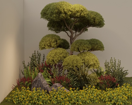 garden landscape Plants u model