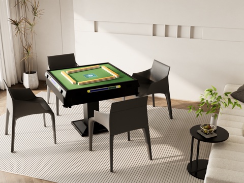 Modern Mahjong Table and Chair Chess and Cards Table and Chair