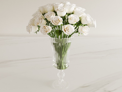 Vase floral flower arrangement white rose