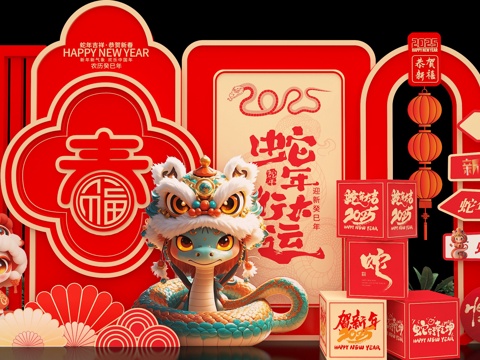 New Chinese Year of the Snake Spring Festival US Chen New Year's Day US Chen Guochao Pin