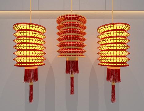 New Chinese Decorative Light Red Lantern