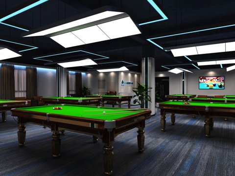 Industrial wind billiard room